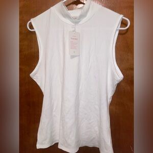 NWT Sleeveless Mock Turtleneck Ribbed Knit Too